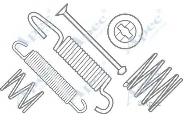 APEC BRAKING KIT980 Комплектуючі, гальмівна колодка