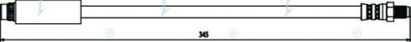 APEC BRAKING HOS3624 Гальмівний шланг