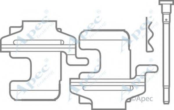 APEC BRAKING KIT314 Комплектуючі, гальмівні колодки