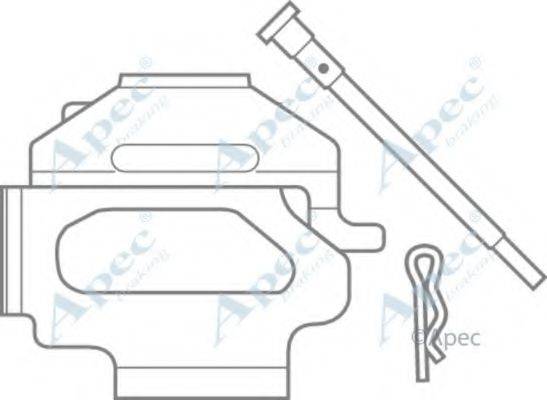 APEC BRAKING KIT416 Комплектуючі, гальмівні колодки