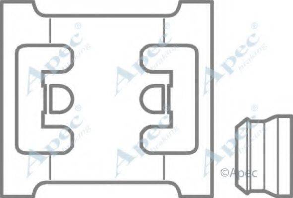 APEC BRAKING KIT445 Комплектуючі, гальмівні колодки