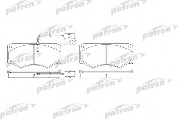 PATRON PBP709 Комплект гальмівних колодок, дискове гальмо