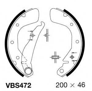 MOTAQUIP VBS472 Комплект гальмівних колодок