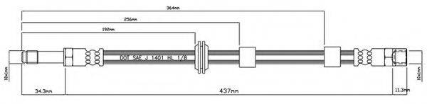 MOTAQUIP VBH883 Гальмівний шланг