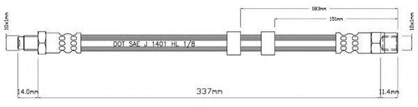 MOTAQUIP VBH976 Гальмівний шланг