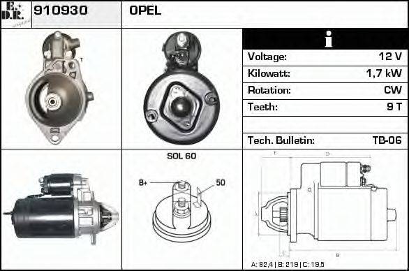 EDR 910930 Стартер