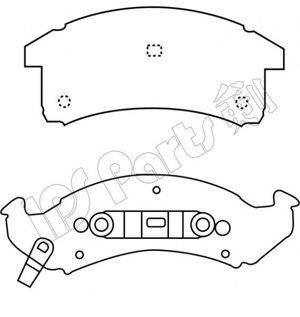 IPS PARTS IBD1098 Комплект гальмівних колодок, дискове гальмо