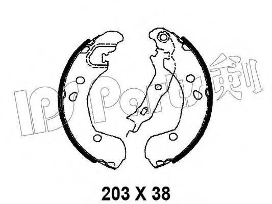 IPS PARTS IBL4190 Гальмівні колодки