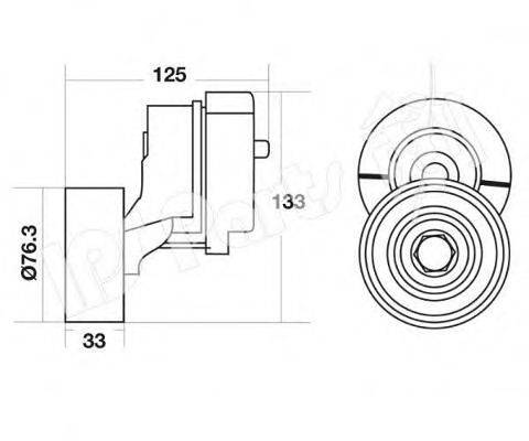 IPS PARTS ITB6K27E Пристрій для натягу ременя, ремінь ГРМ