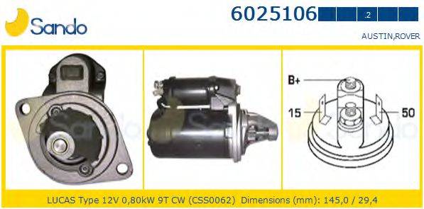 SANDO 60251062 Стартер