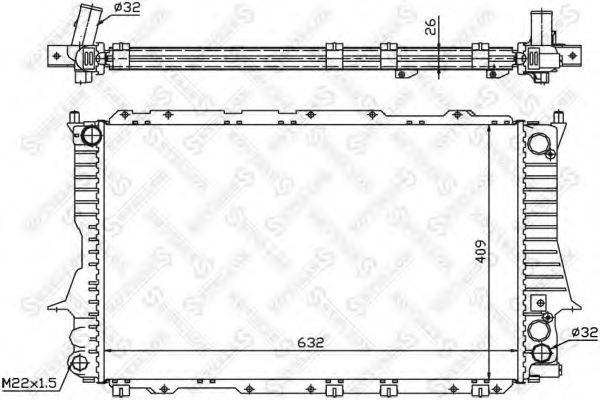 STELLOX 1025053SX Радіатор, охолодження двигуна