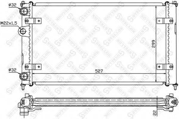 STELLOX 1025108SX Радіатор, охолодження двигуна