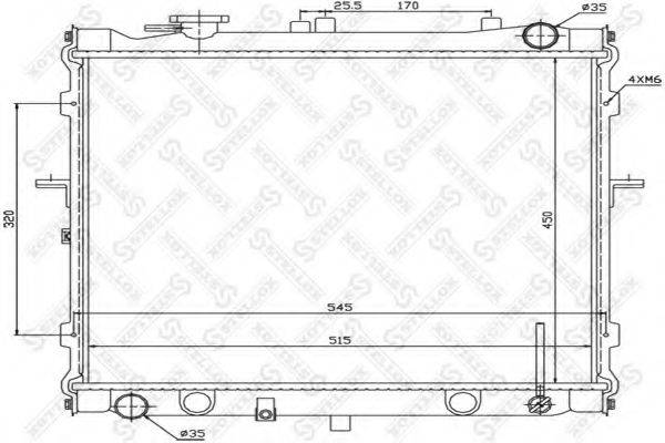 STELLOX 1025170SX Радіатор, охолодження двигуна