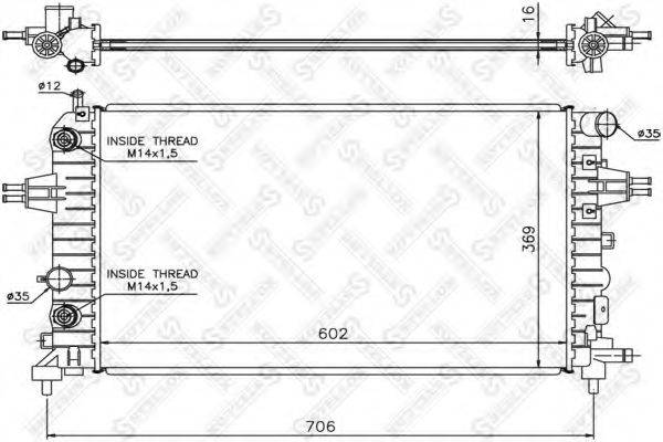 STELLOX 1025174SX Радіатор, охолодження двигуна