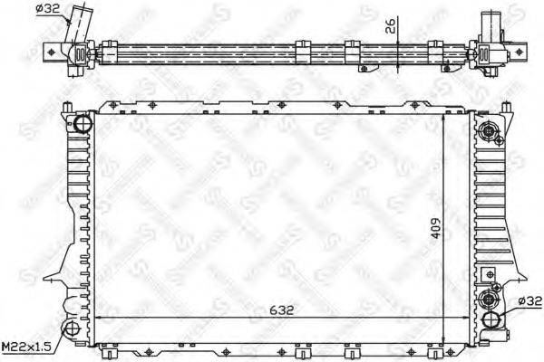 STELLOX 1025181SX Радіатор, охолодження двигуна