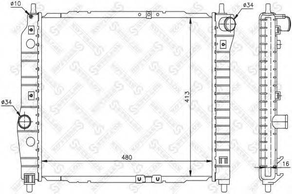 STELLOX 1025193SX Радіатор, охолодження двигуна