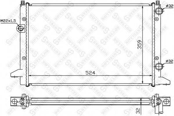 STELLOX 1025198SX Радіатор, охолодження двигуна