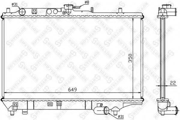 STELLOX 1025218SX Радіатор, охолодження двигуна