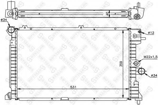 STELLOX 1025226SX Радіатор, охолодження двигуна