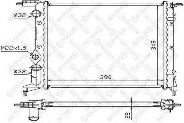 STELLOX 1025236SX Радіатор, охолодження двигуна