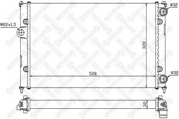 STELLOX 1025244SX Радіатор, охолодження двигуна