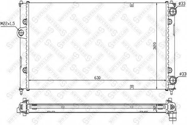 STELLOX 1025245SX Радіатор, охолодження двигуна