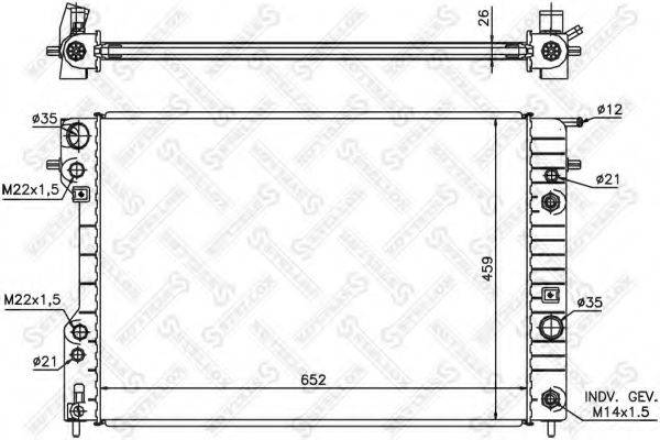 STELLOX 1025247SX Радіатор, охолодження двигуна