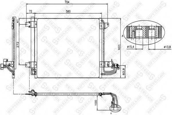 STELLOX 1045023SX Конденсатор, кондиціонер