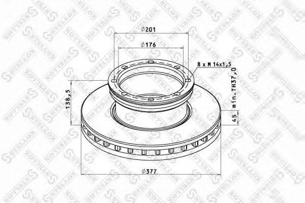 STELLOX 8500701SX гальмівний диск