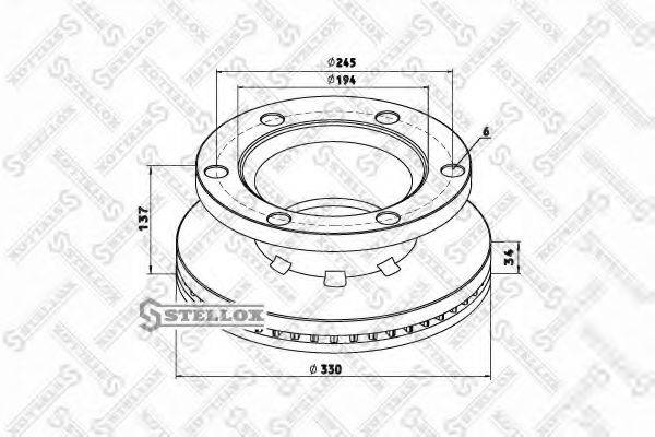 STELLOX 8500731SX гальмівний диск