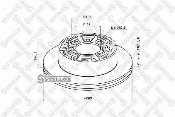 STELLOX 8500737SX гальмівний диск