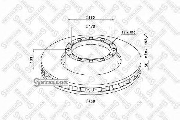 STELLOX 8500741SX гальмівний диск