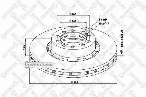 STELLOX 8500748SX гальмівний диск