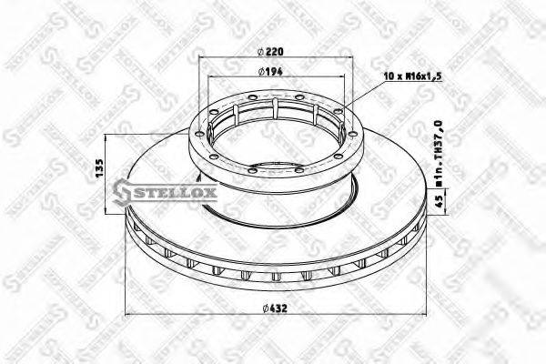 STELLOX 8500753SX гальмівний диск