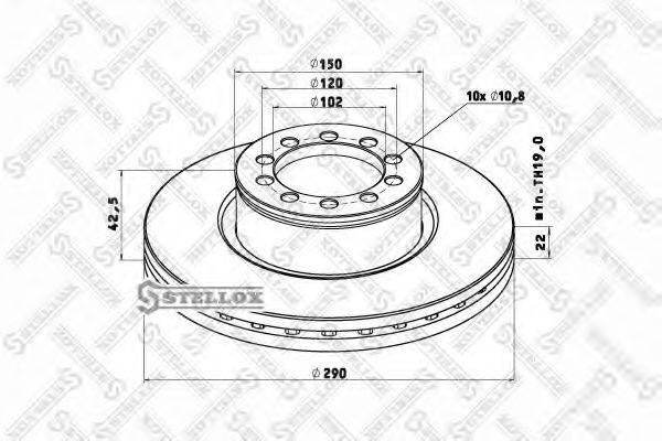 STELLOX 8500766SX гальмівний диск