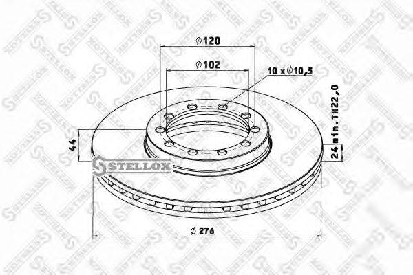 STELLOX 8500796SX гальмівний диск