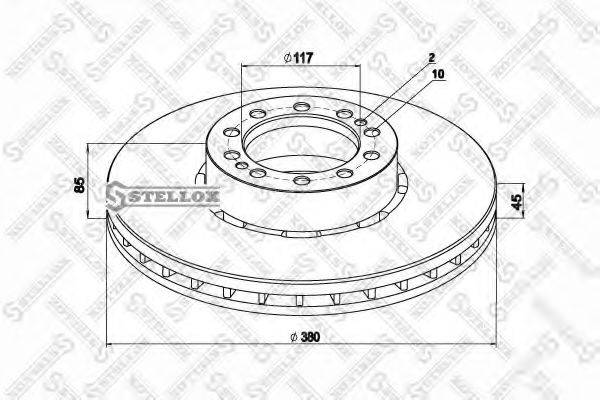 STELLOX 8500818SX гальмівний диск