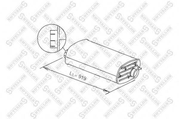 STELLOX 8203103SX Середній/кінцевий глушник ОГ