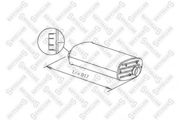 STELLOX 8203104SX Середній/кінцевий глушник ОГ