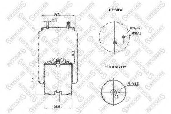 STELLOX 8400117SX Кожух пневматичної ресори