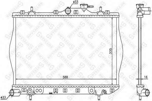 STELLOX 1025279SX Радіатор, охолодження двигуна