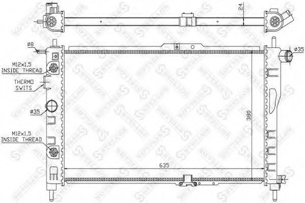 STELLOX 1025325SX Радіатор, охолодження двигуна