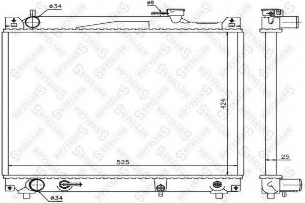 STELLOX 1025360SX Радіатор, охолодження двигуна