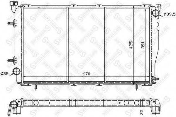 STELLOX 1025382SX Радіатор, охолодження двигуна