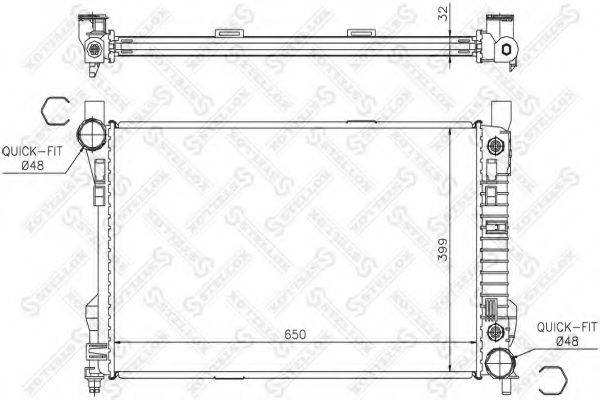 STELLOX 1025386SX Радіатор, охолодження двигуна