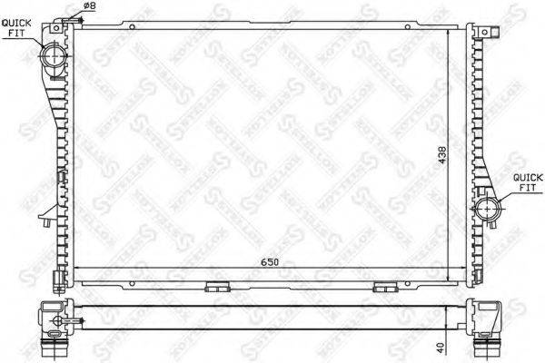 STELLOX 1025393SX Радіатор, охолодження двигуна