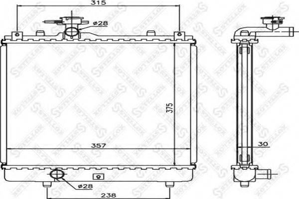 STELLOX 1025407SX Радіатор, охолодження двигуна