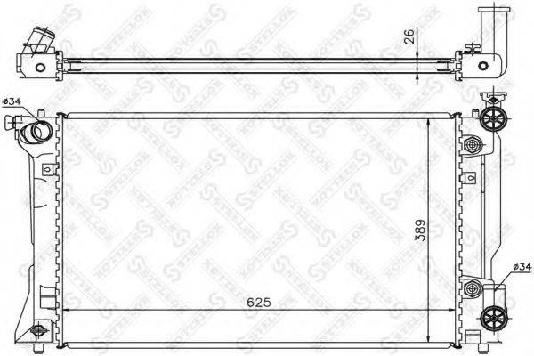 STELLOX 1025424SX Радіатор, охолодження двигуна