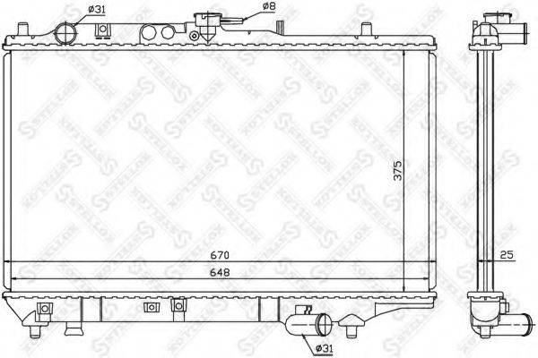 STELLOX 1025430SX Радіатор, охолодження двигуна