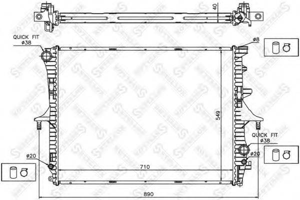 STELLOX 1025446SX Радіатор, охолодження двигуна